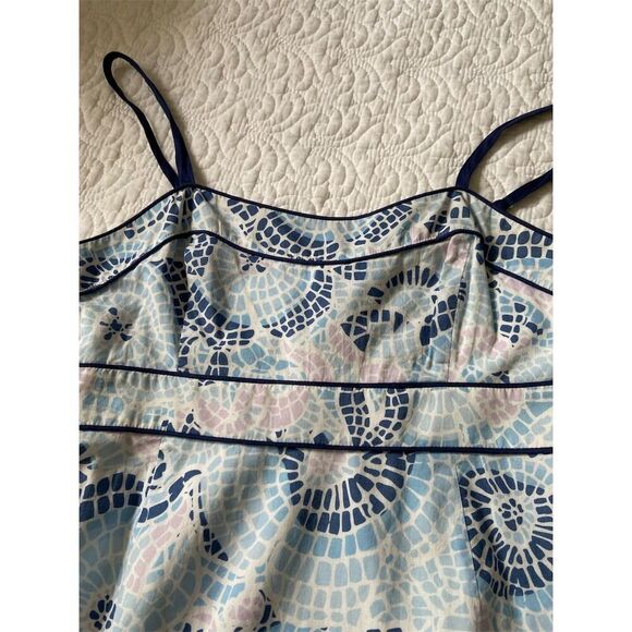 Vineyard Vines Women’s Blue Mosaic Strap Dress Garden Girl Size 0 - Picture 5 of 14